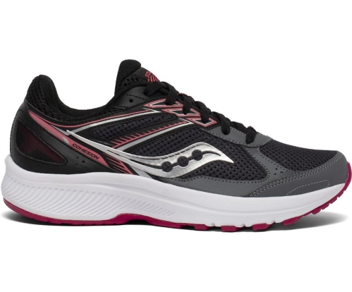 Tenis Saucony Cohesion 14 Mujer Zapatillas Running Charcoal / Coral México MX-934-IZ